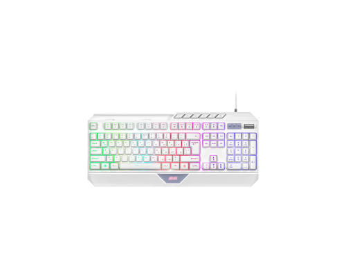 Клавиатура игровая мембранная 2E GAMING KG315 110key, USB-A, EN/RU, RGB, белый