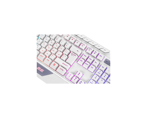 Клавиатура игровая мембранная 2E GAMING KG315 110key, USB-A, EN/RU, RGB, белый