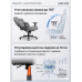 Игровое кресло Anda Seat Novis, с подлокотником, наклон спинки, экокожа, 120 кг, cерый