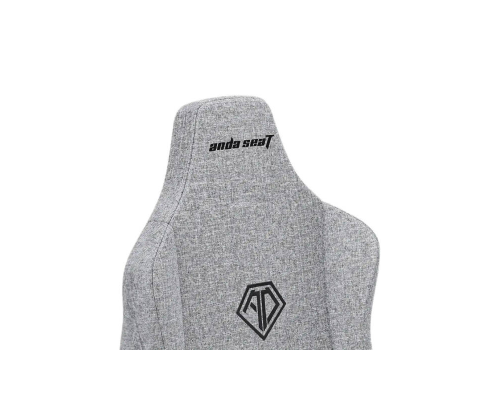 Игровое кресло Anda Seat Novis, с подлокотником, наклон спинки, экокожа, 120 кг, cерый