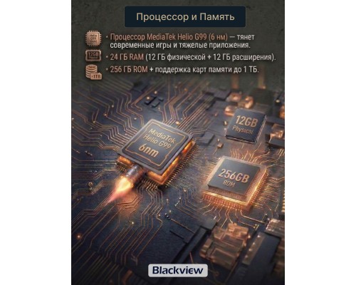 Планшет Blackview Tab MEGA 1, 12/256 ГБ, 11.5", IPS 120 Гц, 8800 mAh, 50 MP, Space Grey + Смарт-часы Blackview X1 в подарок