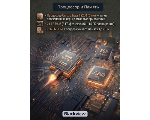 Планшет Blackview ZENO 10, 8/256 ГБ, 10.95", IPS 90 Гц, 8800 mAh, 16 MP, Black + Смарт-часы Blackview X5 в подарок