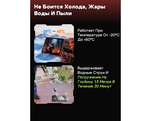 Планшет Blackview Tab Active 12 Pro, 16 ГБ/1 ТБ, 11", IPS 120 Гц, 30000 mAh, 5G, Black + Смарт-часы Blackview R7 Pro 46mm в подарок