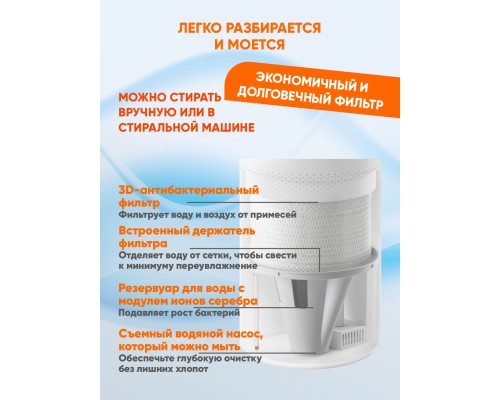 Увлажнитель воздуха Xiaomi Smart Evaporative Humidifier 3 Pro, 5л, 600 мл/ч, Wi-Fi, White