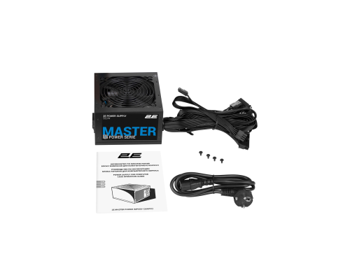 Блок питания 2E Master Power (550W), >80%, 80+ White, 120мм, 1xMB 24pin(20+4), 1xCPU 8pin(4+4), 3xMolex, 5xSATA, 2xPCIe 8pin(6+2)