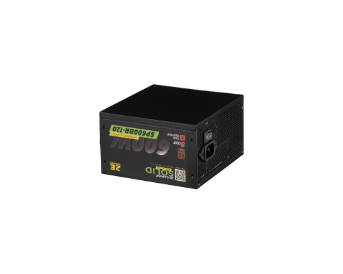 Блок питания 2E GAMING Solid Power (600W) >85% 80+ Bronze 120мм 1xMB 24pin(20+4) 1xCPU 8pin(4+4) 3xMolex 6xSATA 4xPCIe 8pin(6+2)
