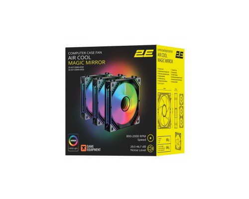 Комплект вентиляторов 2E GAMING Air Cool Magic Mirror White (3x120mm) ARGB, PWM