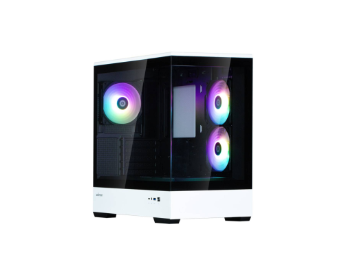 Корпус Zalman P30 Black/White, Mini Tower, mATX, 3x120mm ARGB, USB Type-C