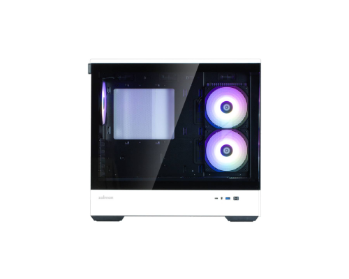 Корпус Zalman P30 Black/White, Mini Tower, mATX, 3x120mm ARGB, USB Type-C