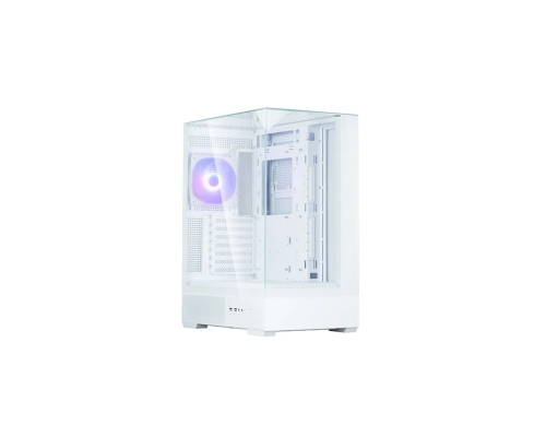 Корпус Zalman P40 Prism White, Mid Tower, ATX, 1x120mm ARGB, USB Type-C