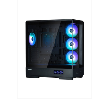 Корпус Zalman P50 DS Black, Mid Tower, ATX, 4x120mm ARGB, Digital Display