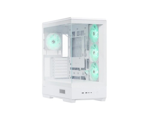 Корпус Zalman P50 DS White, Mid Tower, ATX, 4x120mm ARGB, Digital Display