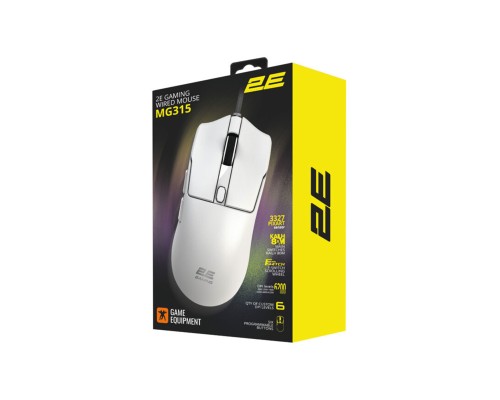 Игровая мышь 2E GAMING MG315, USB-A, до 12 400 DPI,  50 г