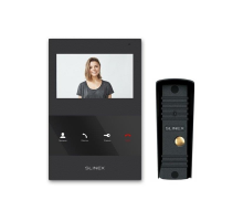 Комплект видеодомофона Slinex SQ-04 Black + вызывная панель ML-16HR Black