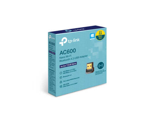 Беспроводной Wi-Fi и Bluetooth USB-адаптер TP-Link Archer T2UB Nano Black
