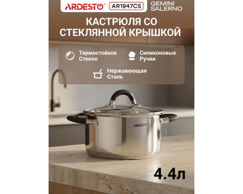 Кастрюля Ardesto Gemini 4.7 л с крышкой + Половник Ardesto Gemini