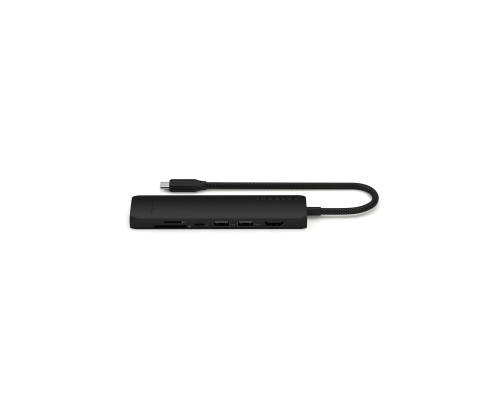 Многопортовый адаптер USB-C Slim Hub 7-в-1 с Ethernet Black