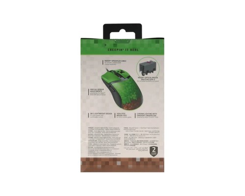 Игровая проводная мышка Razer Cobra, RGB, USB-A, Minecraft Ed. 