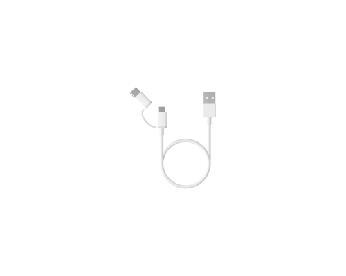 Кабель интерфейсный комбинированный Xiaomi Mi 2-in-1 USB Cable Micro-USB / Type-C 0.3m White (SJV4083TY)