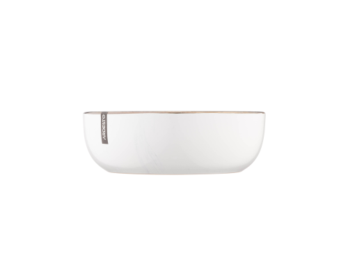 Набор суповых тарелок из каменной керамики Ardesto Marmo 19 см (6 шт.) White Marble