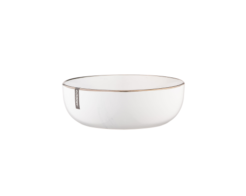 Набор суповых тарелок из каменной керамики Ardesto Marmo 19 см (6 шт.) White Marble