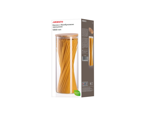 Банка для хранения из боросиликатного стекла ARDESTO Midori 1300 мл Круглая
