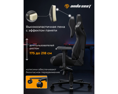 Игровое кресло AndaSeat Kaiser 2 Pro XL Black (AD12YXL-17-B-PV-B01)