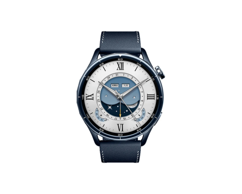 Смарт-часы Xiaomi Watch S5 46mm Синий с синим кожаным ремешком (BHR08ITGL)