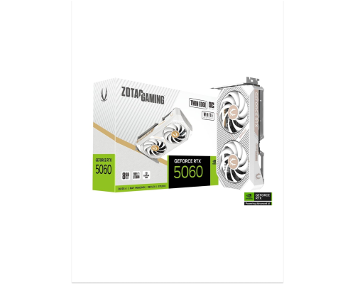 Видеокарта ZOTAC GeForce RTX 5060 8GB GDDR7 Twin Edge OC White Edition