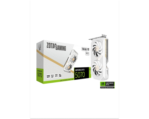 Видеокарта ZOTAC GeForce RTX 5070 12GB GDDR7 Twin Edge OC White Edition
