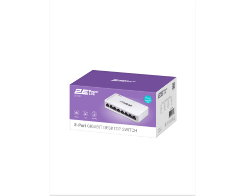 Неуправляемый коммутатор 2E PowerLink SF108C (8xFE, Пластик)