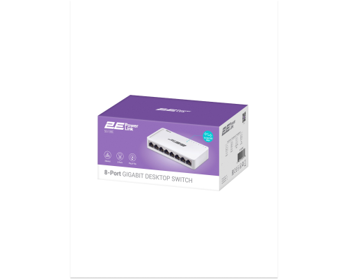 Неуправляемый коммутатор 2E PowerLink SG108C (8xGE, Пластик)