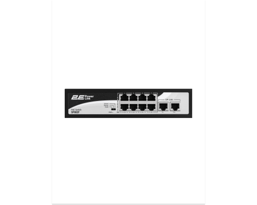Неуправляемый коммутатор 2E PowerLink SP802F 10xFE (8xPoE, 2xUplink, 96Вт)