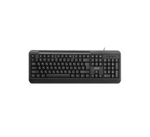 Клавиатура мембранная 2E KM1040 104key, USB-A, EN/UK, чёрный