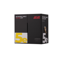 Кабель витая пара 2E CAT 5e U-UTP 305м AWG 24/1 LSZH желтый