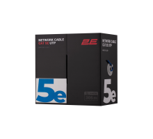 Кабель витая пара 2E CAT 5e U-UTP 305м AWG 24/1 LSZH синий