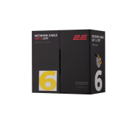 Кабель витая пара 2E CAT 6 U-UTP 305м AWG 23/1 LSZH-1 желтый
