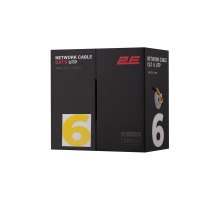 Кабель витая пара 2E CAT 6 U-UTP 305м AWG 23/1 LSZH-1 желтый