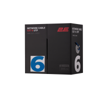 Кабель витая пара 2E CAT 6 U-UTP 305м AWG 23/1 LSZH-1 синий