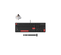 Клавиатура механическая Lemokey X3 104Key, Keychron Brown, QMK/VIA, Red Led, Черная, X3-A3-UZ