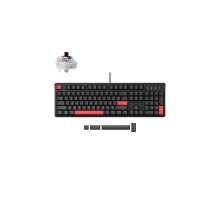 Клавиатура механическая Lemokey X3 104Key, Keychron Brown, QMK/VIA, Red Led, Черная, X3-A3-UZ