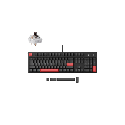 Клавиатура механическая Lemokey X3 104Key, Keychron Brown, QMK/VIA, Red Led, Черная, X3-A3-UZ Клавиатура механическая Lemokey X3 104Key, Keychron Brown, QMK/VIA, Red Led, Черная, X3-A3-UZ