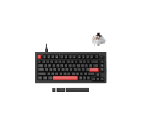 Клавиатура механическая Lemokey X4 84Key, Keychron Brown, QMK, Red Led, Компактная 75%, Черная
