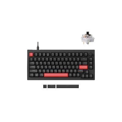 Клавиатура механическая Lemokey X4 84Key, Keychron Brown, QMK, Red Led, Компактная 75%, Черная Клавиатура механическая Lemokey X4 84Key, Keychron Brown, QMK, Red Led, Компактная 75%, Черная