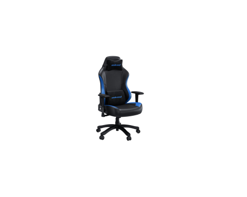 Игровое кресло AndaSeat Luna Size L, Экокожа DuraXtra + лен, 1D-подлокотники, Черно-голубой, AD18-48-BS-PV