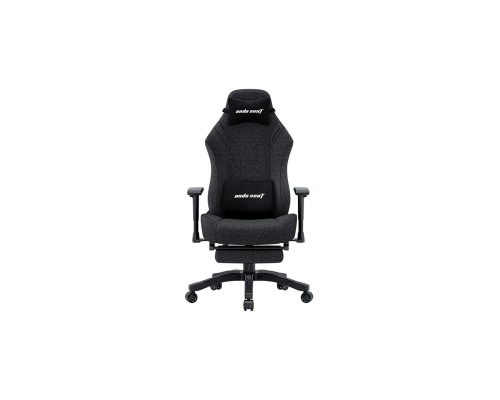 Игровое кресло AndaSeat Luna Pro L, Льняная ткань, 1D-подлокотники, Выдвижная подставка для ног, Темно-серый, AD18T-44-GB-F