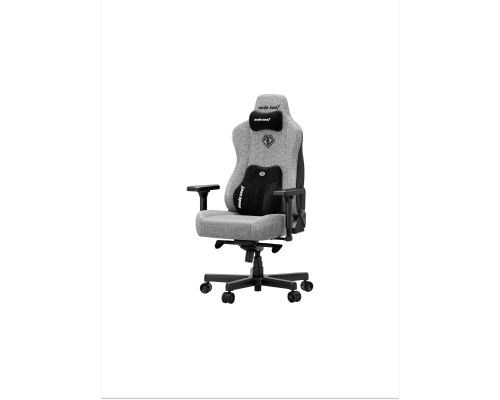 Игровое кресло AndaSeat Kaiser 3E XL, Льняная ткань, 4D-подлокотники, Серый, AD12YNDC-XL-37-G-CF-G