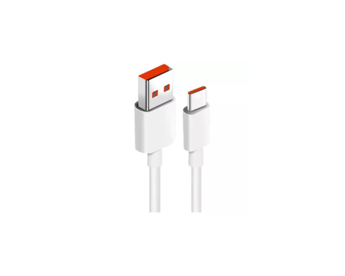 Кабель Xiaomi 6A USB Type-A to Type-C, для быстрой зарядки до 120 Вт, 1 метр, белый, BHR6032GL