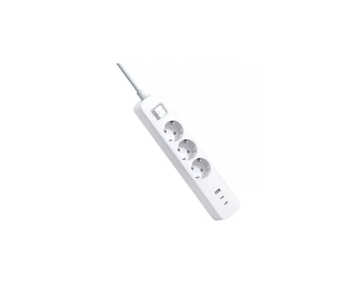 Сетевой фильтр Xiaomi 20W Power Strip, 3 розетки (Тип F), 2x USB-A, 1x USB-C, 1.4 м, белый, BHR07UKEU
