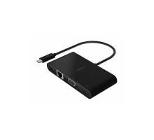 Многопортовый хаб Belkin USB-C > Ethernet / HDMI / VGA / USB-A / 100Вт PD, черный